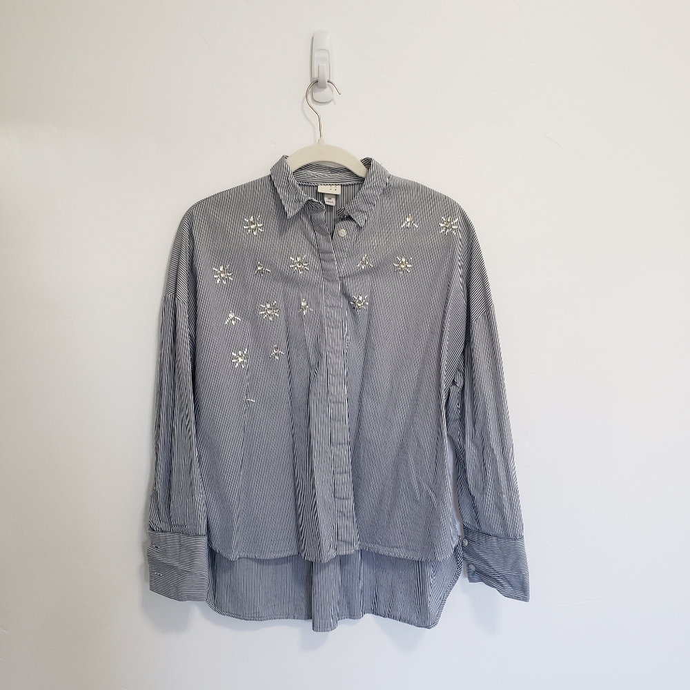 A New Day Striped Button Up Size XS